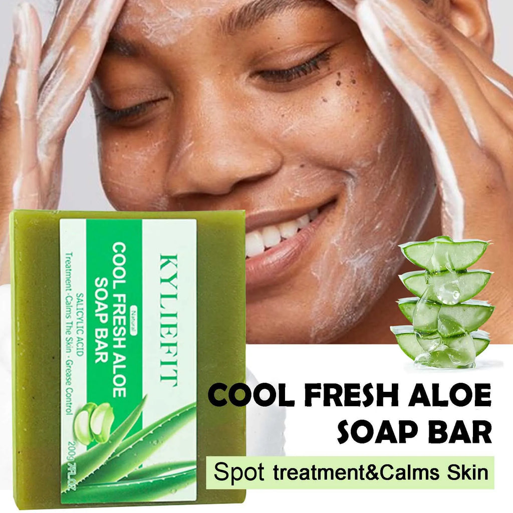 Aloe Vera Soap Bar With All Natural Ingredients, Reduce Dark Spots, Brightening, Oil Control, Clean Skin, Exfoliation