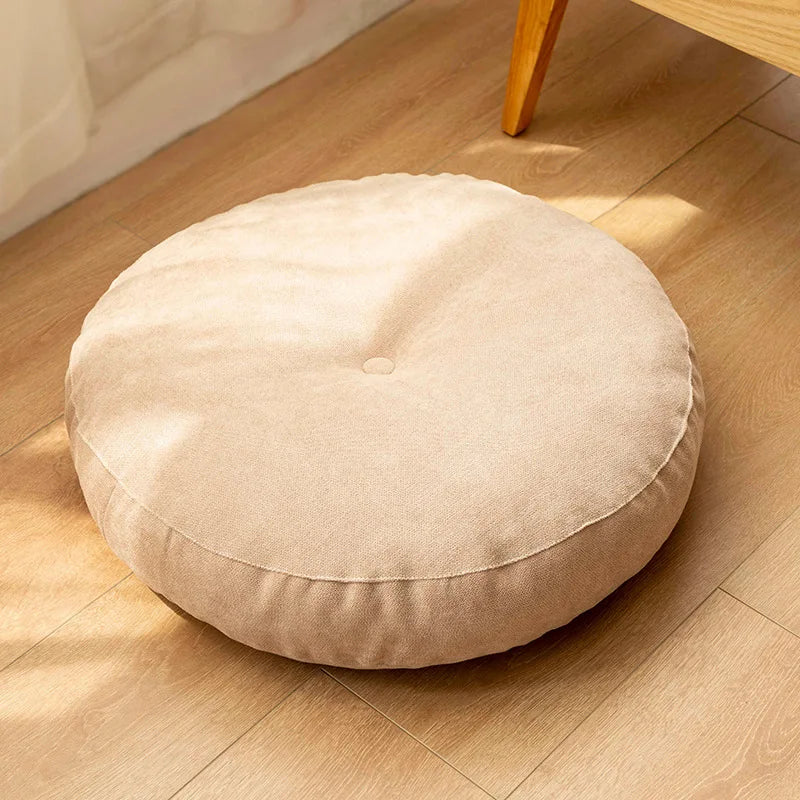 Floor Seat Pillow Solid Color Suitable for Meditation, Yoga, Round Seat Pads Cushion