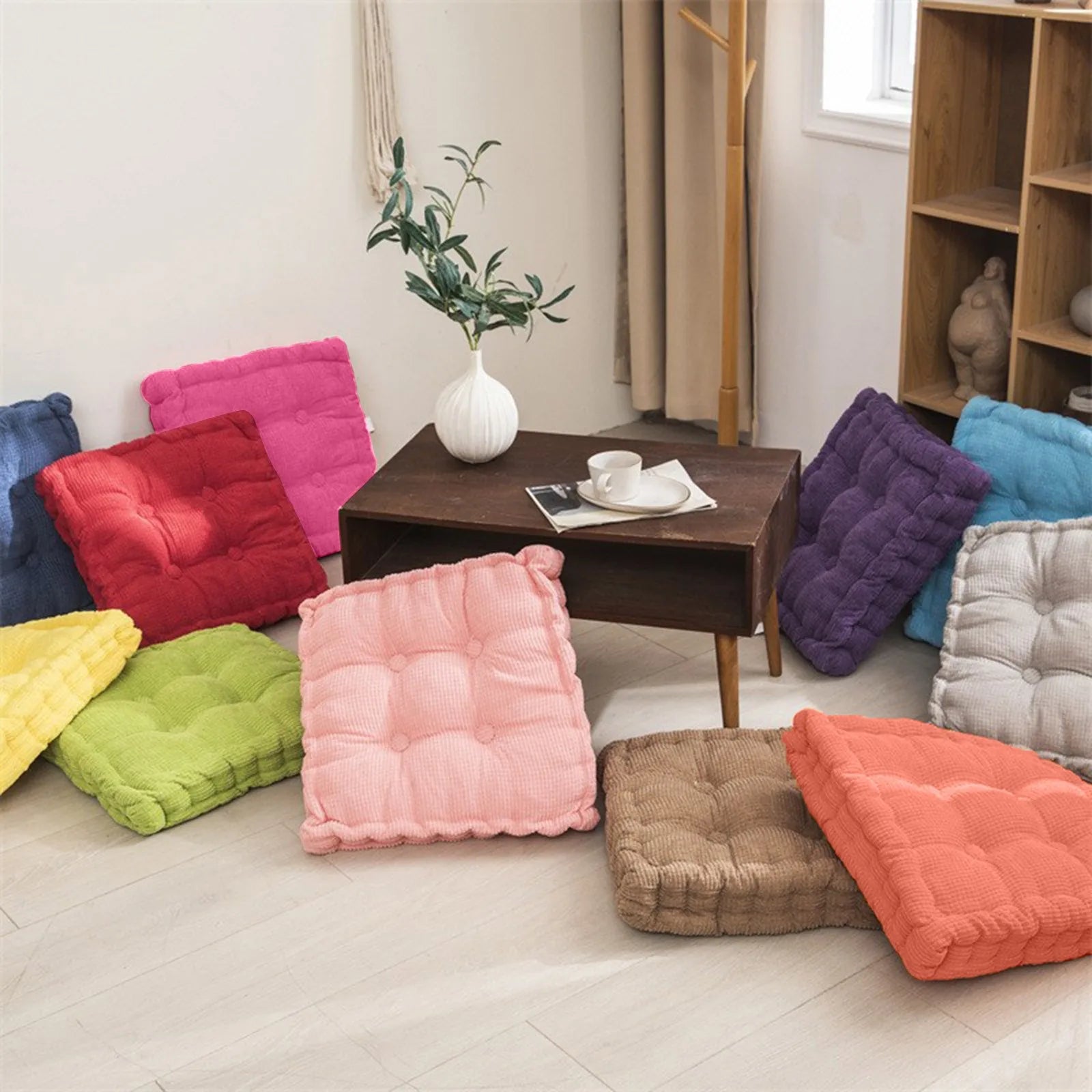40x40cm Home Decor Square Meditation Seat Pillow, Yoga Living