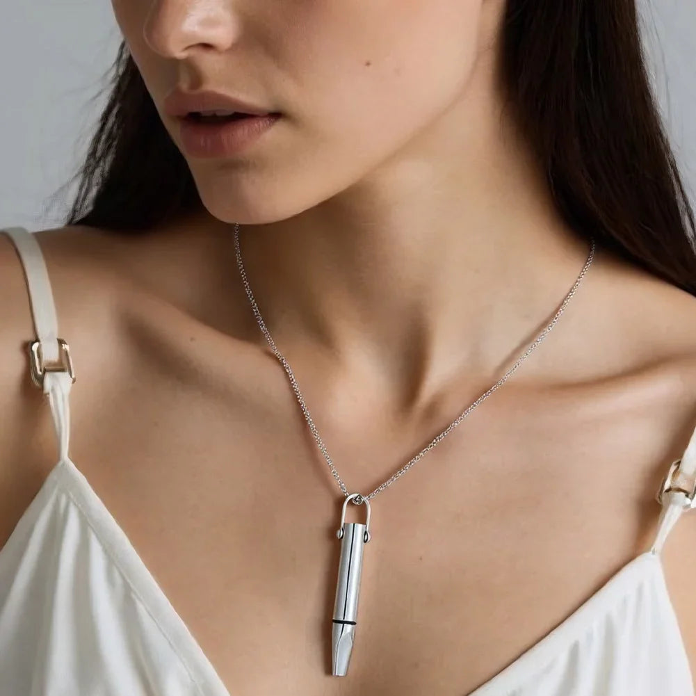 Auxiliary Yoga Meditation Necklace With Built-in Cotton Core Increases Breathing Resistance