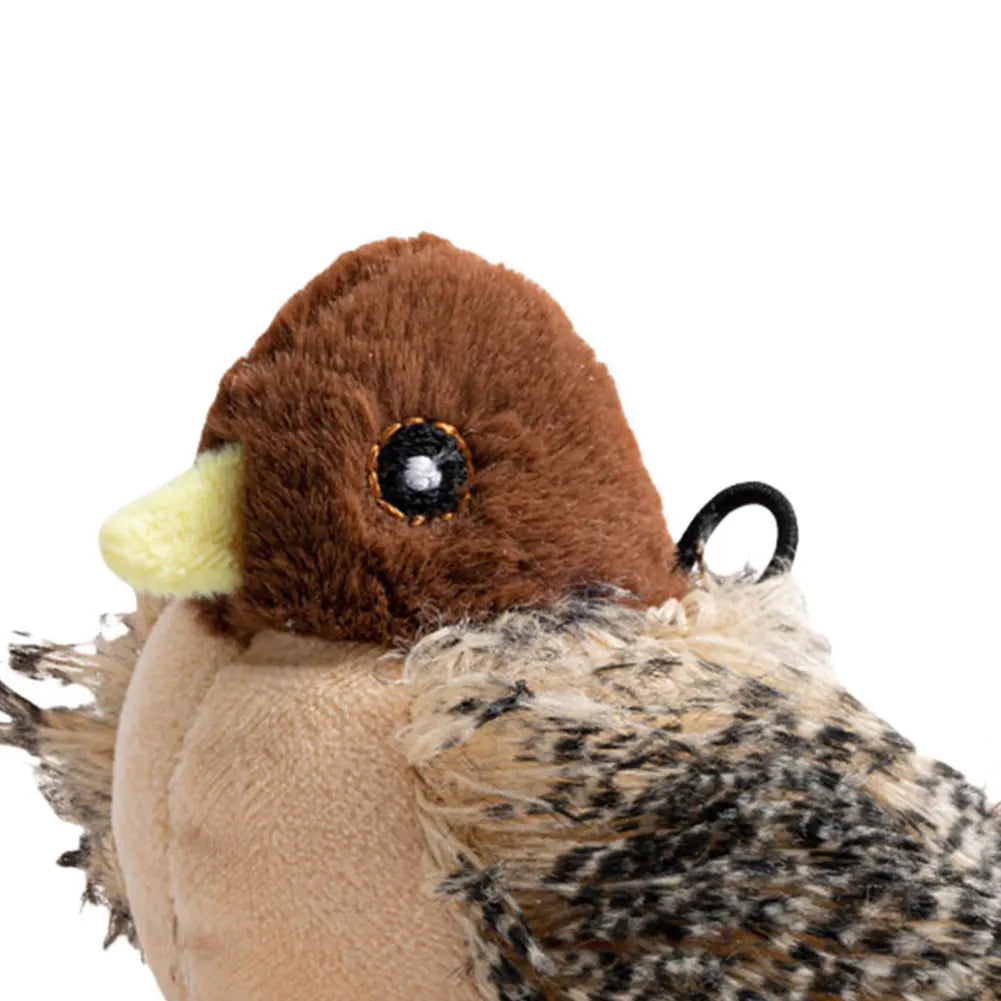 Interactive Flappy Bird Plush Cat Toy Electric Squeaky, Simulated, Chirping Bird