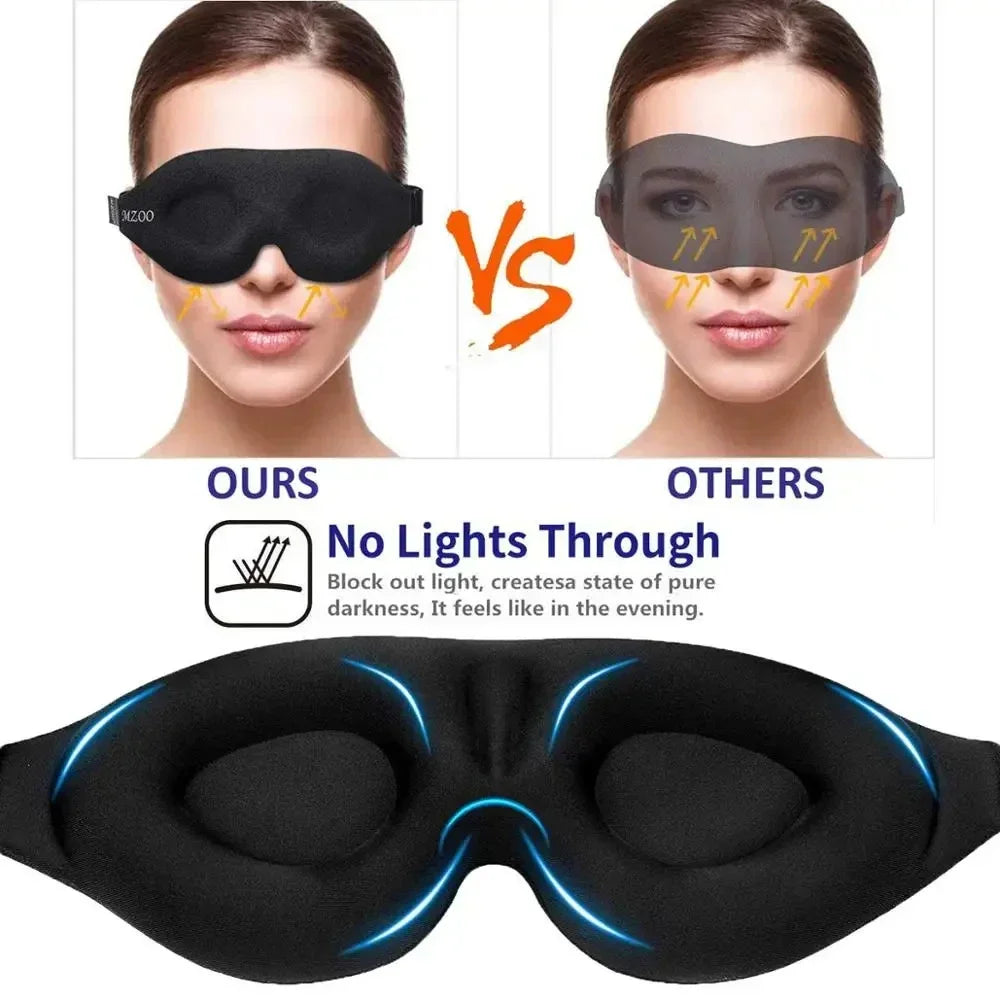 Eye Mask for Sleeping 3D Contoured Cup Blindfold, Molded, Block Out Light