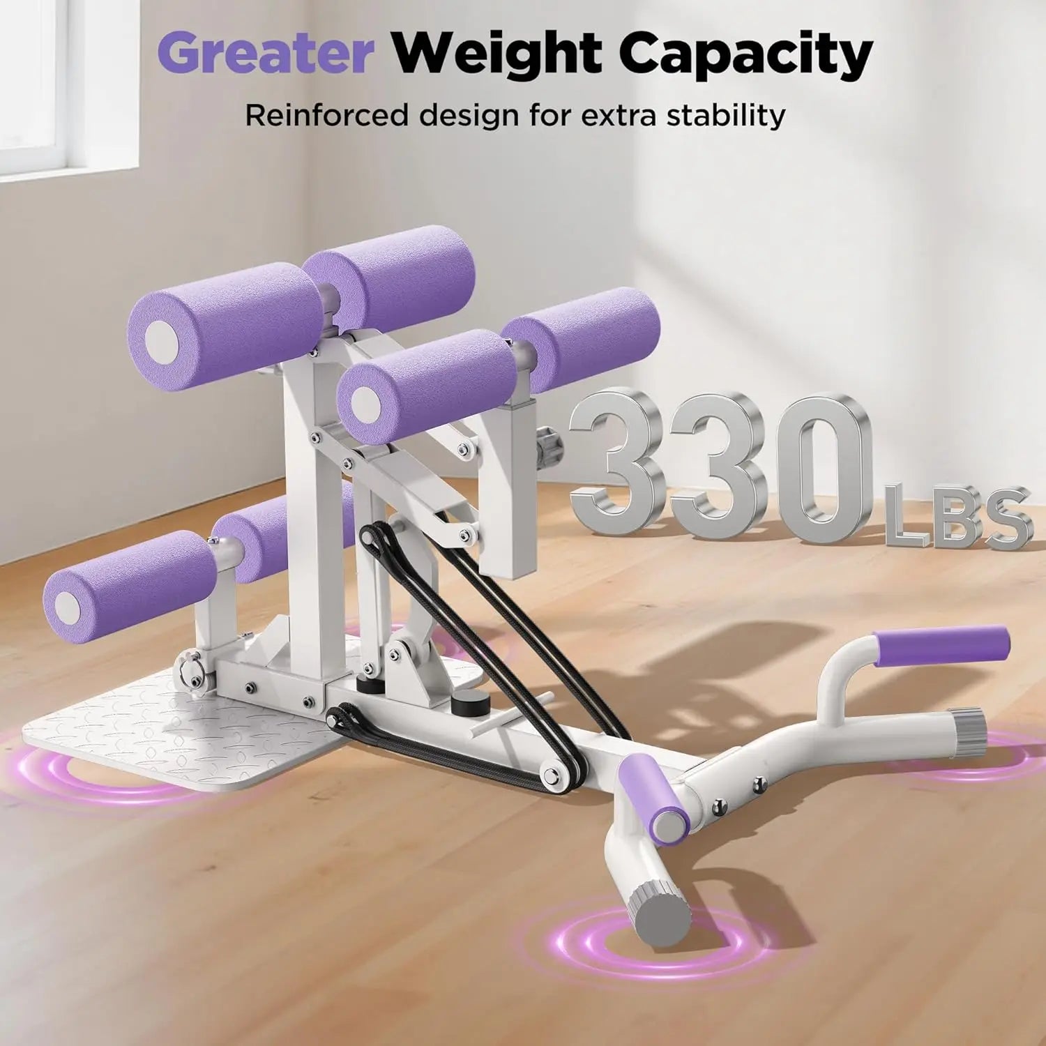 FEIERDUN Adjustable Deep Squat Machine-7 Level Resistance Glute & Leg Trainer for Home