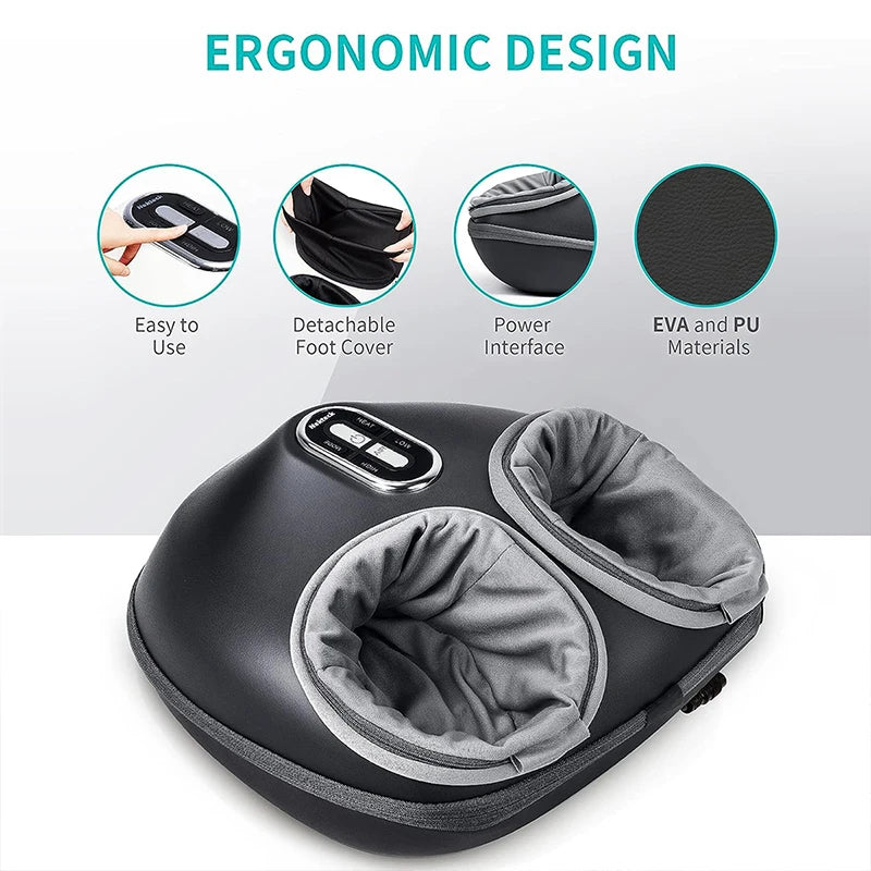 Nekteck Foot Massager Heating Therapy, Air Compression, Shiatsu Knead Roller, Muscle Relaxation