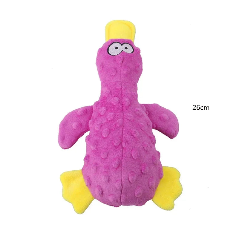 Cute Plush Duck Sound Toy Stuffed Squeaky Animal Dog Chew Toy