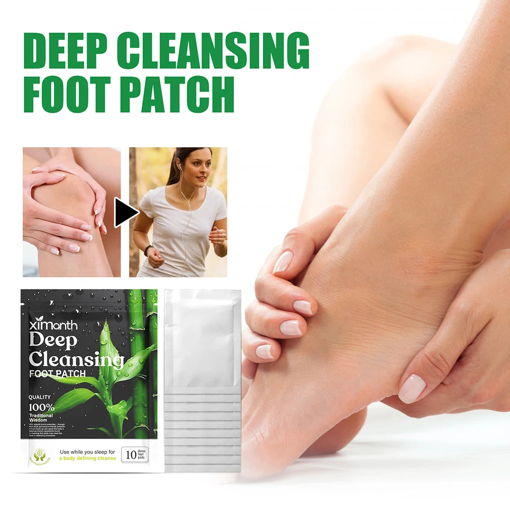 Detox Foot Patches Natural Herbal Deep Cleansing, Toxins Cleansing, Relieve Stress, Help Sleeping
