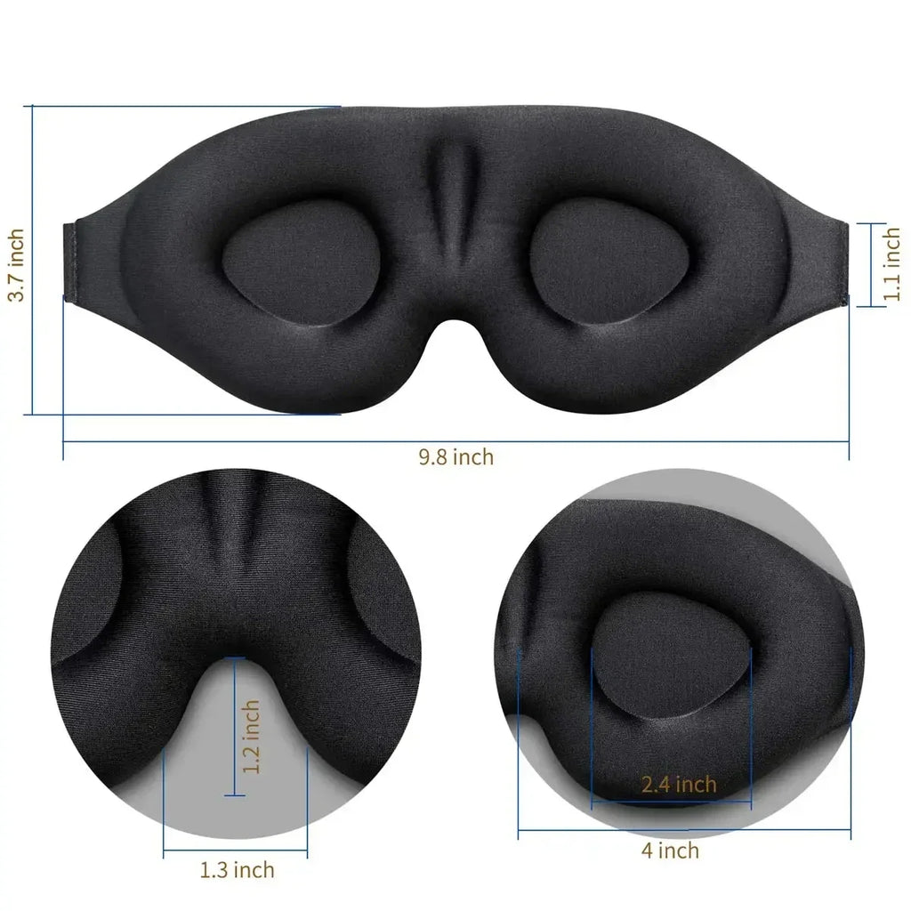 Eye Mask for Sleeping 3D Contoured Cup Blindfold, Molded, Block Out Light
