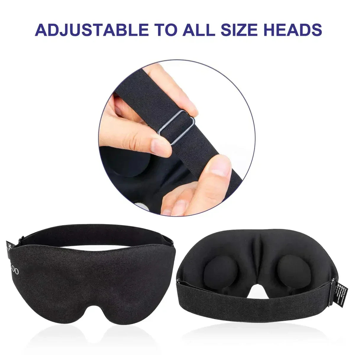 Eye Mask for Sleeping 3D Contoured Cup Blindfold, Molded, Block Out Light