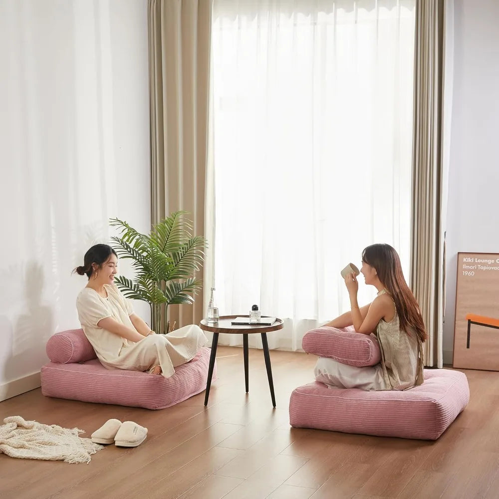 35.4x33.5 Inch Floor Pillow, Large Cushion with Removable Washable Cover - Ultra Soft Plush Filling