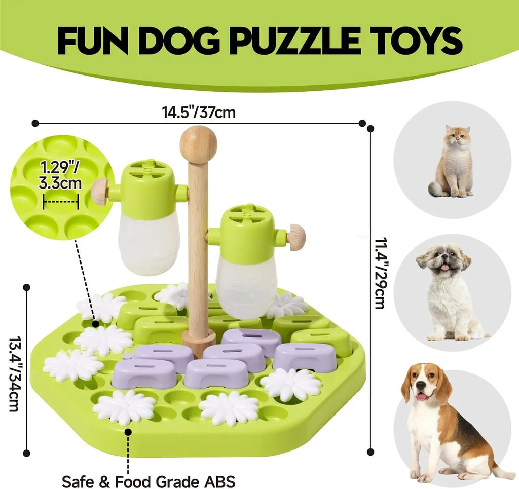 MEWOOFUN Level 4 Dog Puzzle Toy Enrichment for Dogs, IQ Training, Slow Feeder, Interactive