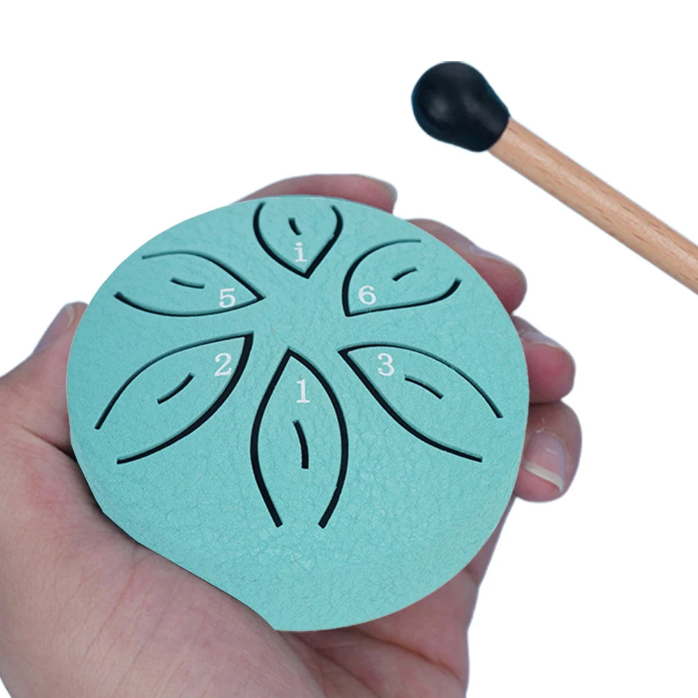3 Inches 6 Notes Rain Drum for Outside/Indoor Mini Handpan Drum for Yoga, Meditation, Unique Gift
