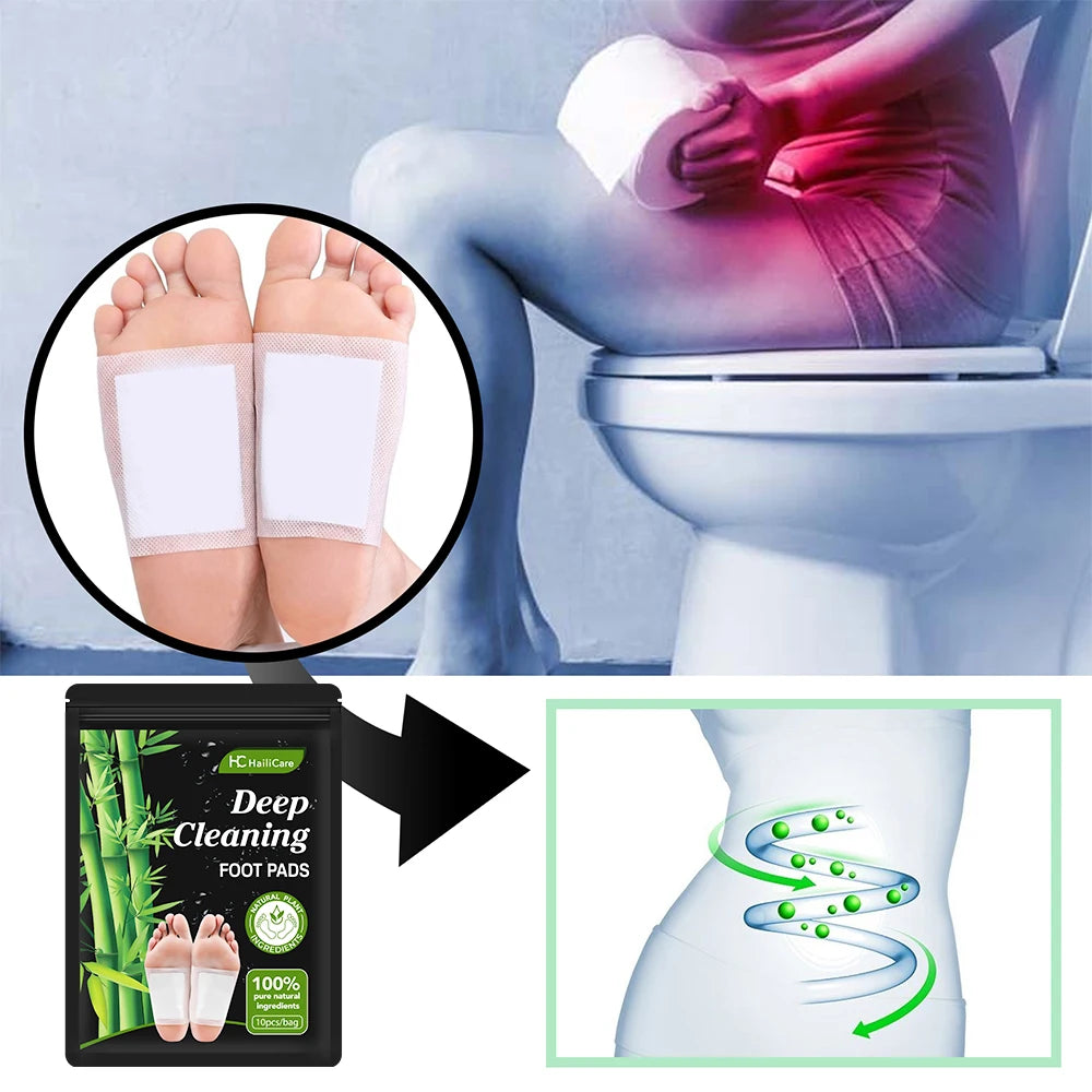 10pcs/Bag Foot Pads Detoxifying All-natural Bamboo Deep Cleansing, Improve Sleep, Relaxation, Relief Stress