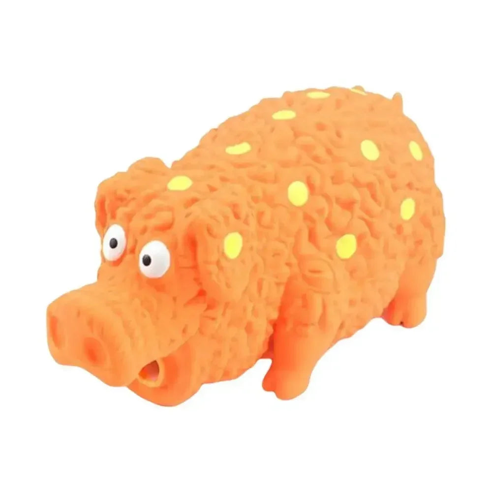 Pig Dog Squeaky Toy That Oinks and Grunts, Pet Chew Toy For Small Medium Large Dogs