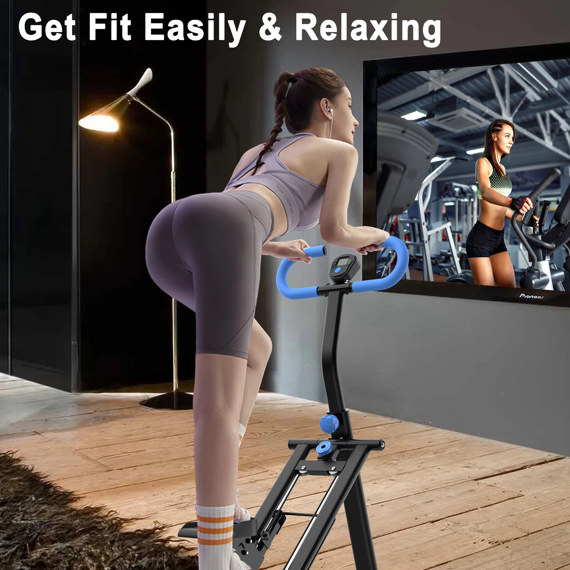 330lbs Stair Stepper Climber Machine with Handlebar - Upgrade Vertical Climber Workout Machine for Full-Body