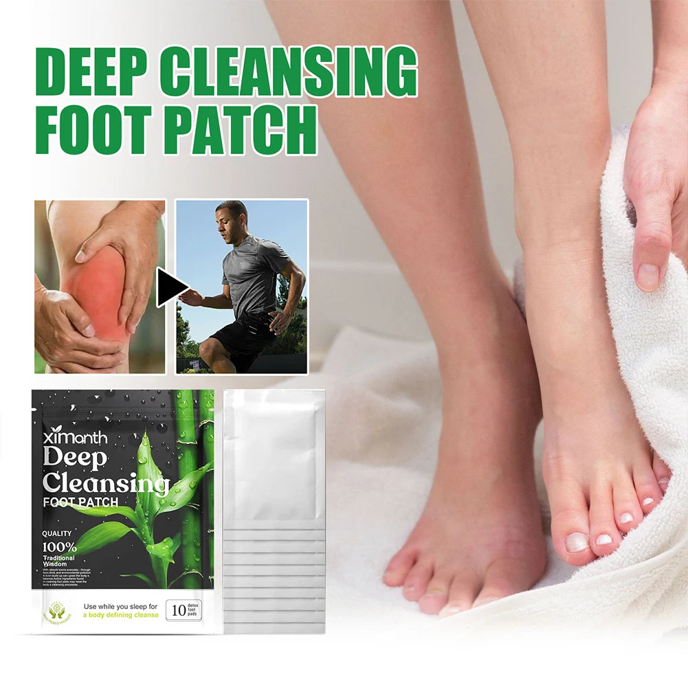 Detox Foot Patches Natural Herbal Deep Cleansing, Toxins Cleansing, Relieve Stress, Help Sleeping