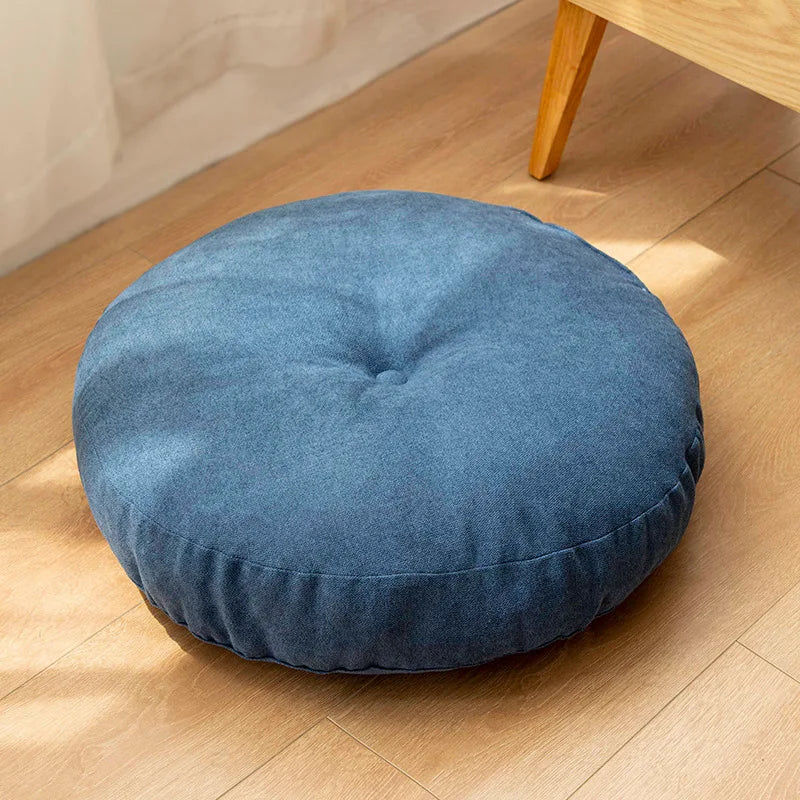 Floor Seat Pillow Solid Color Suitable for Meditation, Yoga, Round Seat Pads Cushion
