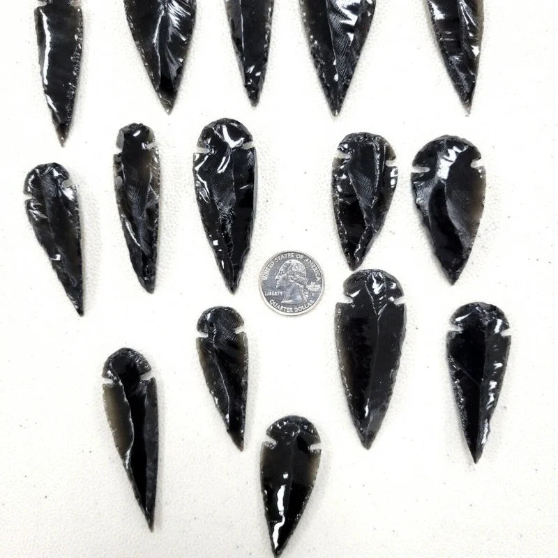 Obsidian Crystal Points Bulk Lot 2-3 g Each – Natural Volcano Glass Healing Stones