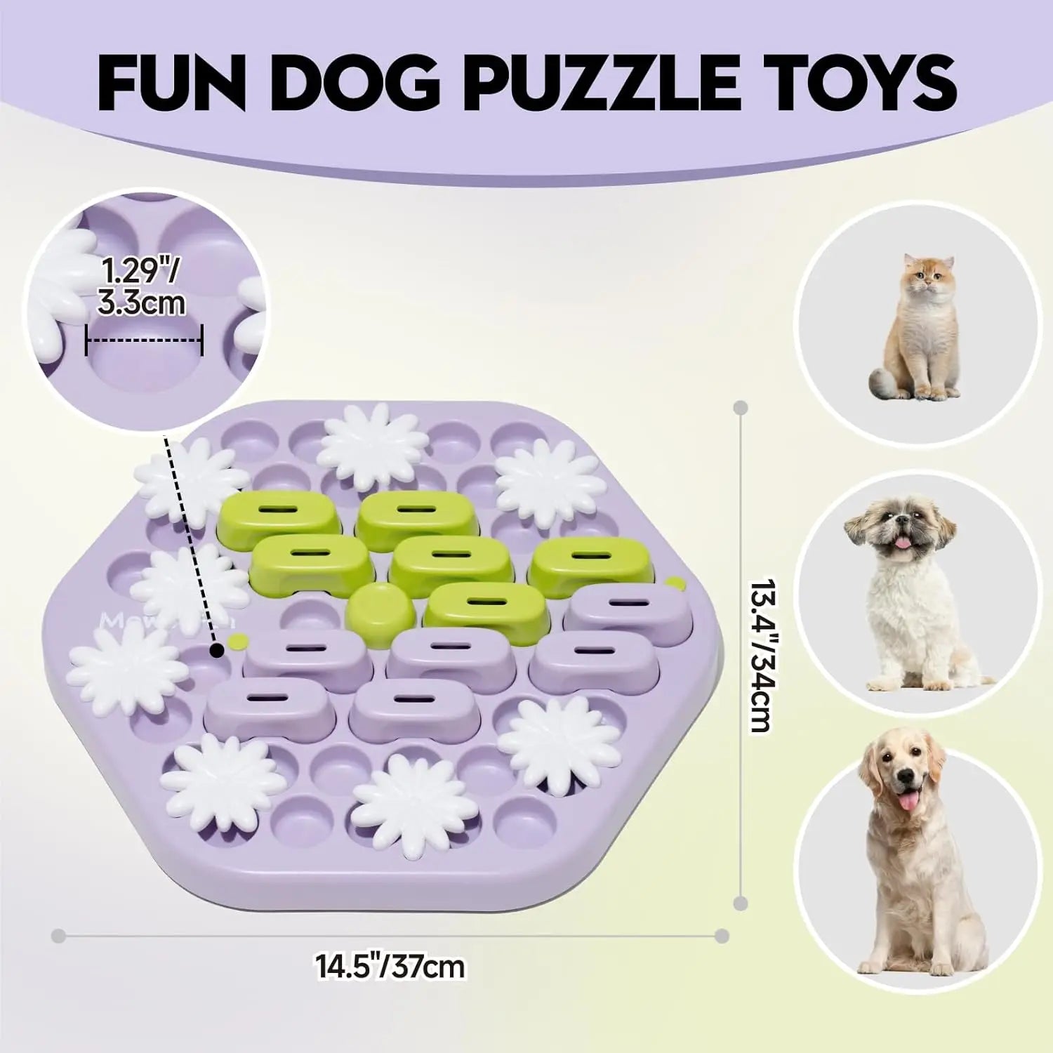 MEWOOFUN Level 4 Dog Puzzle Toy Enrichment for Dogs, IQ Training, Slow Feeder, Interactive