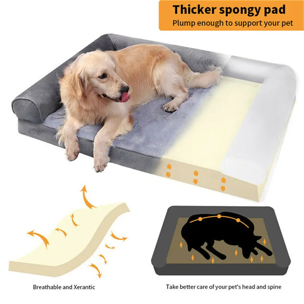 Dog Bed Extra Large Orthopedic Pet Mattress, Cushion with Removable Washable Cover, Soft Sponge Foam