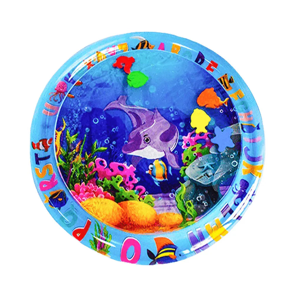 Water Sensory Playmat with Fish Tummy Time Mat for Bored Indoor Cats