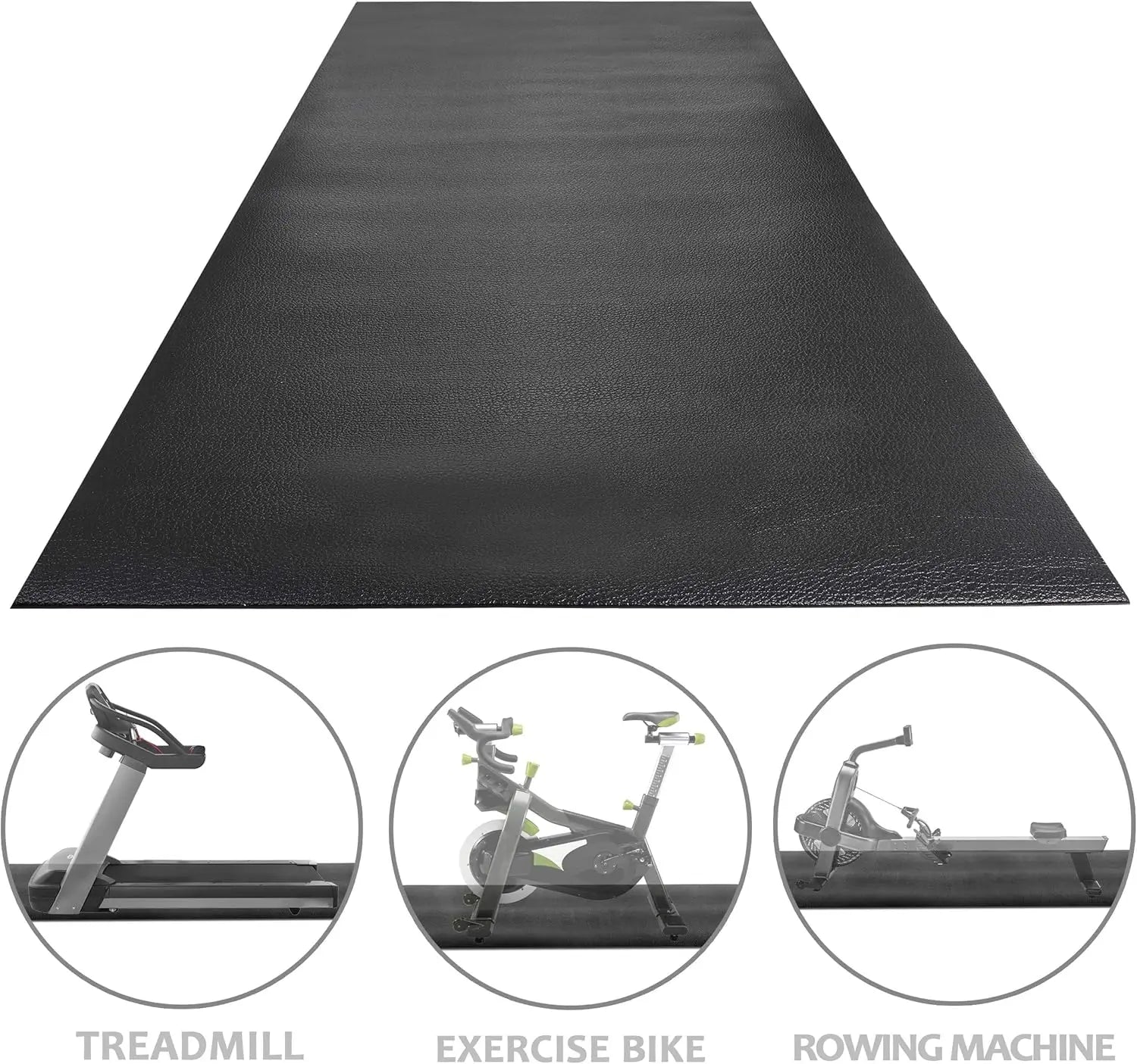 High Density Gym Exercise Treadmill Floor Mat,8 x 3 FT Anti Vibration PVC Exercise Equipment Mat,1/4" Thickness